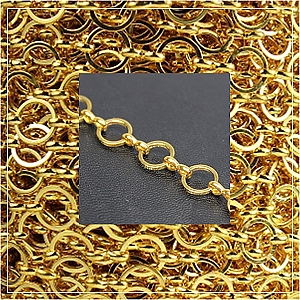 Chain-Gold plated - 8 (1 metre)